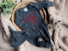 Load image into Gallery viewer, Baby Brother Outfit | Charcoal Gray Romper Valentine - Lover Boy