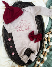 Load image into Gallery viewer, Christmas Baby Outfit | Mocha Brown Baby Romper - O Holy Night