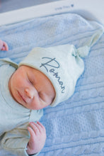 Load image into Gallery viewer, Personalized Baby Boy Outfit | Oatmeal, Sage, Mocha Romper Beige Stripe Initial Baby Name