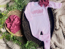 Load image into Gallery viewer, Personalized Baby Girl Outfit | Pink Romper Valentine Hearts
