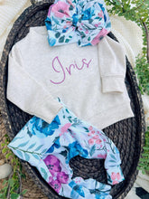 Load image into Gallery viewer, Personalized Baby Name Outfit | Oatmeal Pullover Sweatshirt