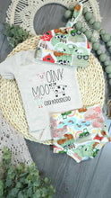 Load image into Gallery viewer, Baby Outfit | Farm Hand Oatmeal Bodysuit Barnyard Print
