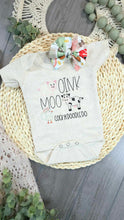 Load image into Gallery viewer, Baby Outfit | Farm Hand Oatmeal Bodysuit Barnyard Print