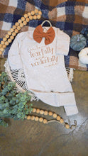 Load image into Gallery viewer, Personalized Newborn Baby Outfit | I Am Wonderfully Fearfully Made Oatmeal Romper Rust
