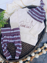 Load image into Gallery viewer, Football Baby Outfit | Oatmeal Pullover Sweatshirt - Game Day