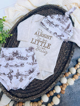 Load image into Gallery viewer, Cowboys Baby Outfit | Oatmeal Bodysuit - It's Alright To Be Little Bitty Ranch
