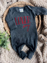 Load image into Gallery viewer, Baby Brother Outfit | Charcoal Gray Romper Valentine - Lover Boy
