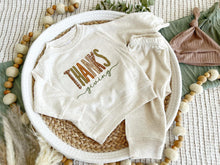 Load image into Gallery viewer, Fall Baby Name Sweatshirt Set | Oatmeal Pullover Orange Green Thanksgiving