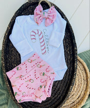 Load image into Gallery viewer, Personalized Christmas Baby Outfit | White Bodysuit With Baby Name