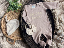 Load image into Gallery viewer, Baby Girl Outfit | Mocha Brown Romper Ivory Valentine - Little Love