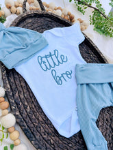 Load image into Gallery viewer, Personalized Baby Boy Outfit | White Bodysuit -Little Bro