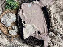 Load image into Gallery viewer, Baby Girl Outfit | Mocha Brown Romper Ivory Valentine - Little Love