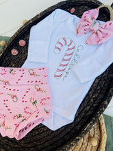 Load image into Gallery viewer, Personalized Christmas Baby Outfit | White Bodysuit With Baby Name