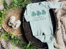 Load image into Gallery viewer, Baby Boy Outfit | Green Romper St. Patrick's Day - Lucky Charm Shamrock
