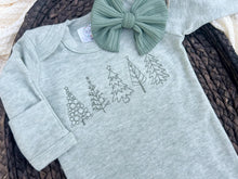 Load image into Gallery viewer, Christmas Tree Baby Outfit | Sage Green Romper