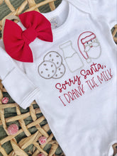Load image into Gallery viewer, Baby Outfit | White Romper Sorry Santa I Drank The Milk