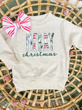 Load image into Gallery viewer, Baby Outfit | Oatmeal Pullover Sweatshirt Merry Christmas Red Green