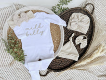 Load image into Gallery viewer, Baby Outfit | White Romper Milk Belly Cream