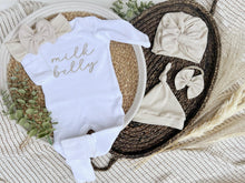 Load image into Gallery viewer, Baby Outfit | White Romper Milk Belly Cream