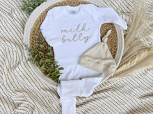 Load image into Gallery viewer, Baby Outfit | White Romper Milk Belly Cream