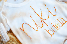 Load image into Gallery viewer, Personalized Newborn Baby Girl Outfit | Cafe Latte Romper Clay Baby Name - Niki Briella