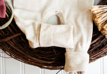 Load image into Gallery viewer, Personalized Baby Girl Outfit | Oatmeal Beige Romper Western Farm Baby Name