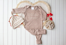 Load image into Gallery viewer, Baby Boy Outfit | Mocha Brown Romper Valentine - Little Love