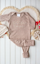 Load image into Gallery viewer, Baby Boy Outfit | Mocha Brown Romper Valentine - Little Love