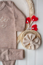Load image into Gallery viewer, Baby Boy Outfit | Mocha Brown Romper Valentine - Little Love