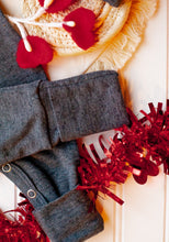 Load image into Gallery viewer, Baby Brother Outfit | Charcoal Gray Romper Valentine - Lover Boy