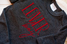 Load image into Gallery viewer, Baby Brother Outfit | Charcoal Gray Romper Valentine - Lover Boy