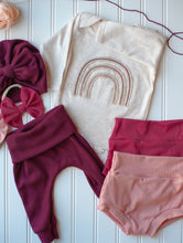 Load image into Gallery viewer, Custom Baby Outfit | Oatmeal Bodysuit - Rainbow Felt