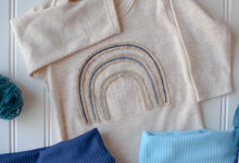 Load image into Gallery viewer, Custom Baby Outfit | Oatmeal Bodysuit - Rainbow Felt