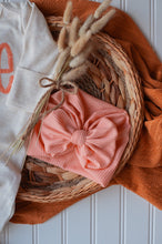 Load image into Gallery viewer, Personalized Baby Girl Outfit | Oatmeal Baby Tie Gown Floral Pink Yellow Baby Name