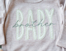 Load image into Gallery viewer, Baby Brother Outfit | Mocha Brown Gown Green