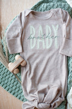 Load image into Gallery viewer, Baby Brother Outfit | Mocha Brown Gown Green