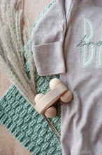 Load image into Gallery viewer, Baby Brother Outfit | Mocha Brown Gown Green
