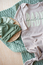 Load image into Gallery viewer, Baby Brother Outfit | Mocha Brown Gown Green