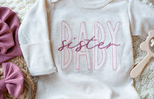 Load image into Gallery viewer, Baby Sister Outfit | Oatmeal Gown Pink Baby Sister