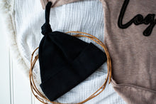 Load image into Gallery viewer, Personalized Newborn Baby Boy Outfit | Mocha Brown Romper Black Felt Baby Name