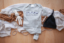 Load image into Gallery viewer, Baby Boy Easter Outfit | Gray Romper- The Lord Is My Shepherd