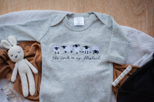 Load image into Gallery viewer, Baby Boy Easter Outfit | Gray Romper- The Lord Is My Shepherd