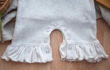 Load image into Gallery viewer, Personalized Baby Girl Outfit | Flutter Sleeve Romper Pink Custom Name