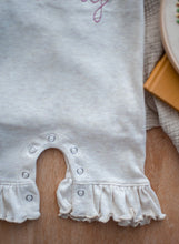 Load image into Gallery viewer, Personalized Baby Girl Outfit | Flutter Sleeve Romper Pink Custom Name