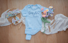 Load image into Gallery viewer, Personalized Baby Girl Outfit | Blue Romper Blue Stitch Baby Name