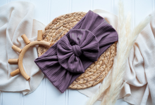 Load image into Gallery viewer, Personalized Baby Girl Outfit | Purple Romper Vintage Floral Big Letter Baby Name