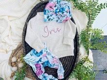 Load image into Gallery viewer, Personalized Baby Name Outfit | Oatmeal Pullover Sweatshirt