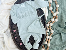 Load image into Gallery viewer, Christmas Tree Baby Outfit | Sage Green Romper