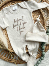 Load image into Gallery viewer, Newborn Baby Outfit | Before I Formed You Oatmeal Romper