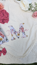Load image into Gallery viewer, Personalized Baby Girl Outfit | Oatmeal Beige Bodysuit Pink Baby Name